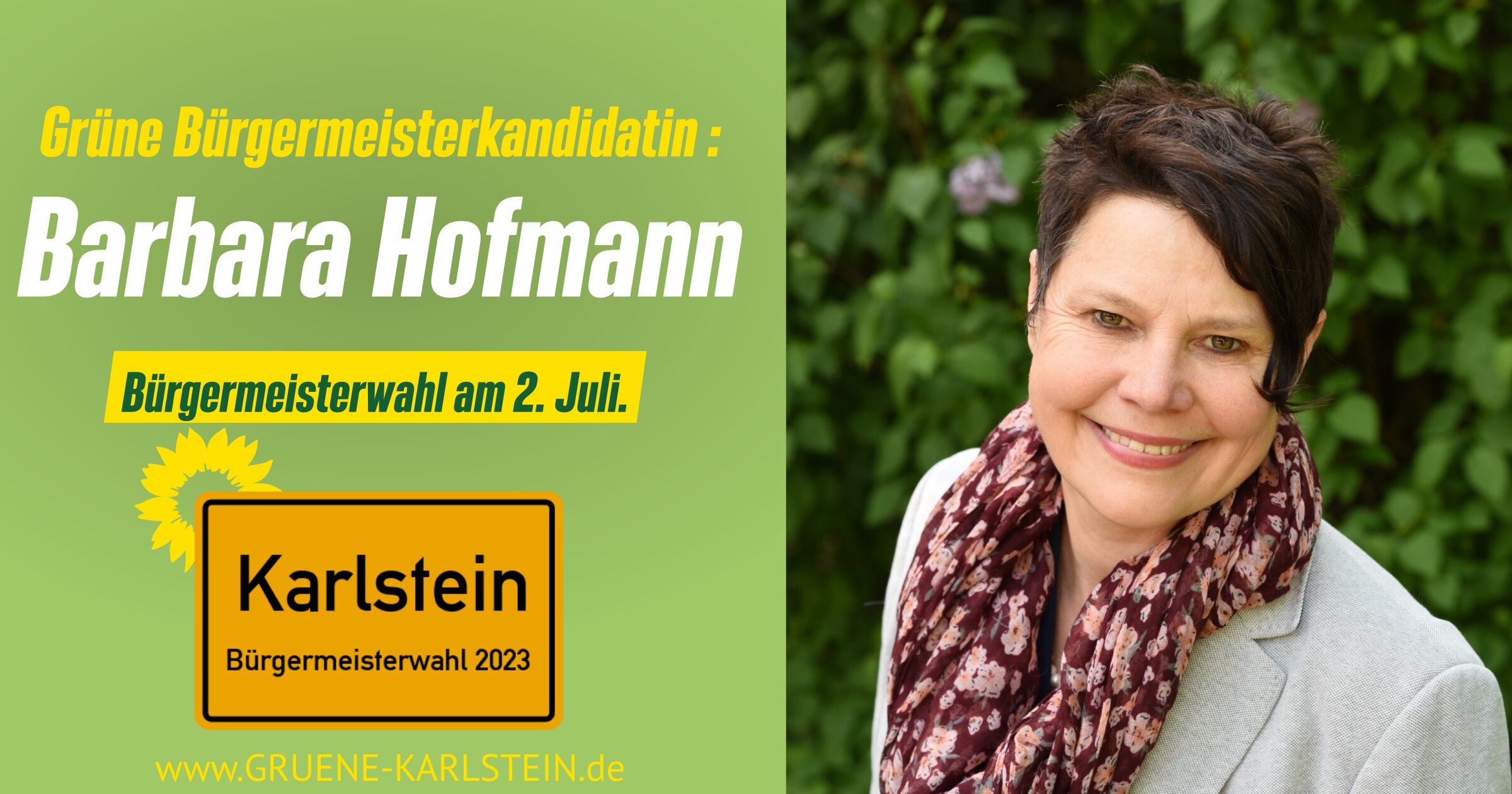 Grüne Bürgermeisterkandidatin für Karlstein: Barbara Hofmann