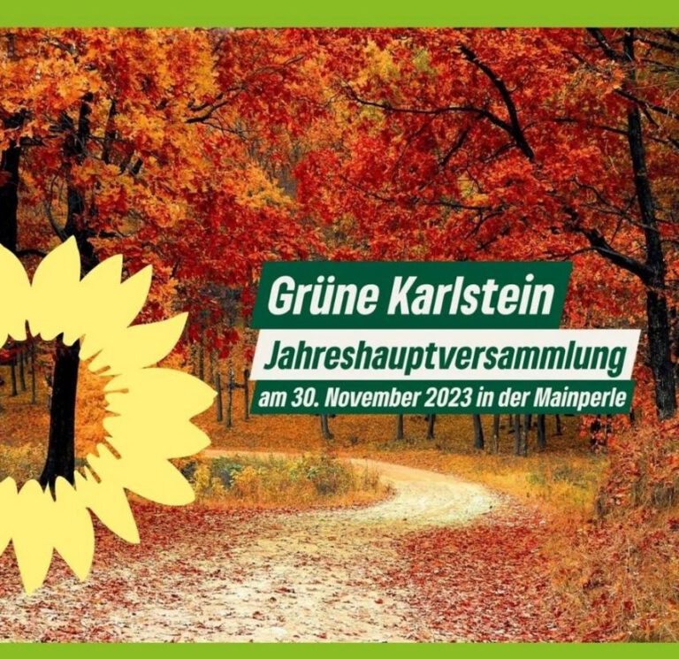Jahreshauptversammlung des Grünen Ortsverbandes Karlstein